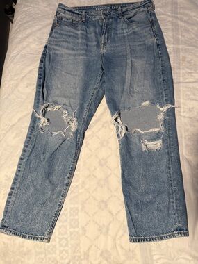 American Eagle Outfitters Distressed Light Blue mon Jeans size 10X-short